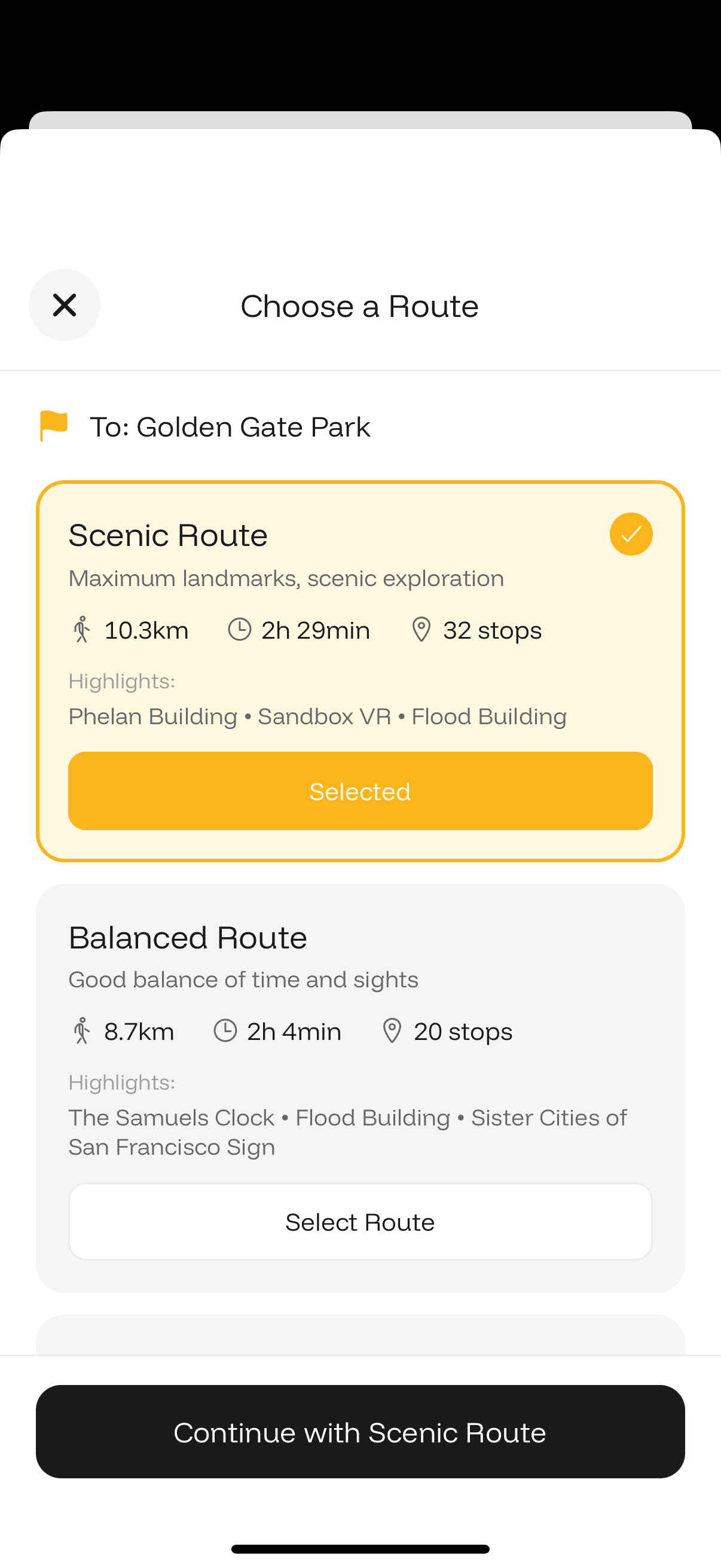 Diskavr app showing detected points of interest